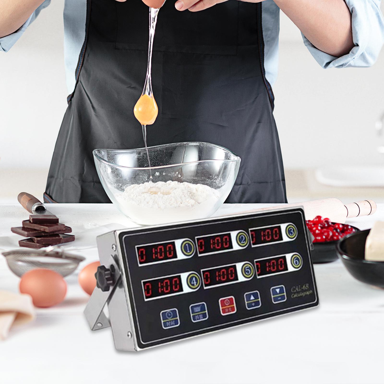 Commercial Kitchen Set - Wielokanałowy programowalny zegar LED do kuchni,