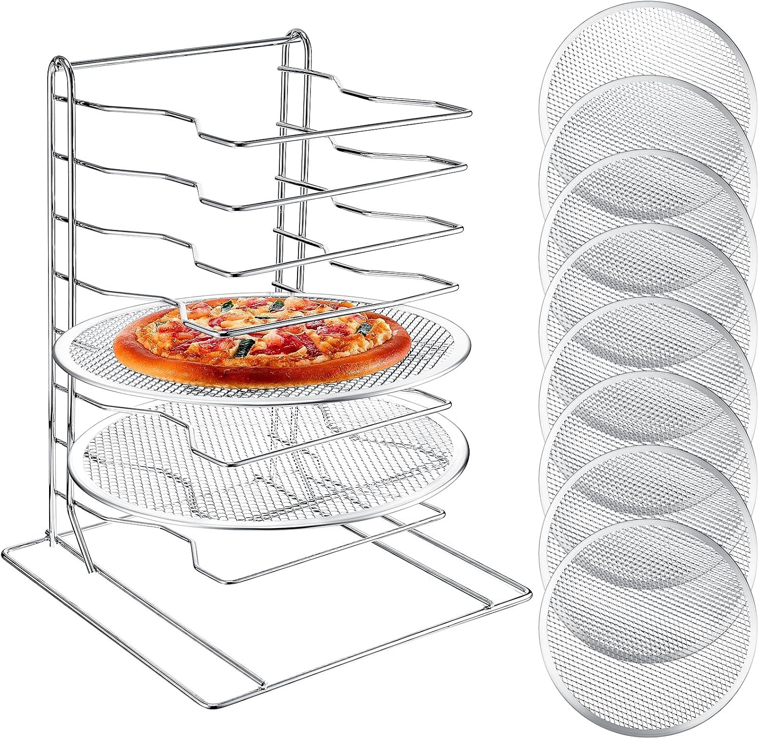 Commercial Kitchen Set - Stojak na pizzę z 8 poziomami