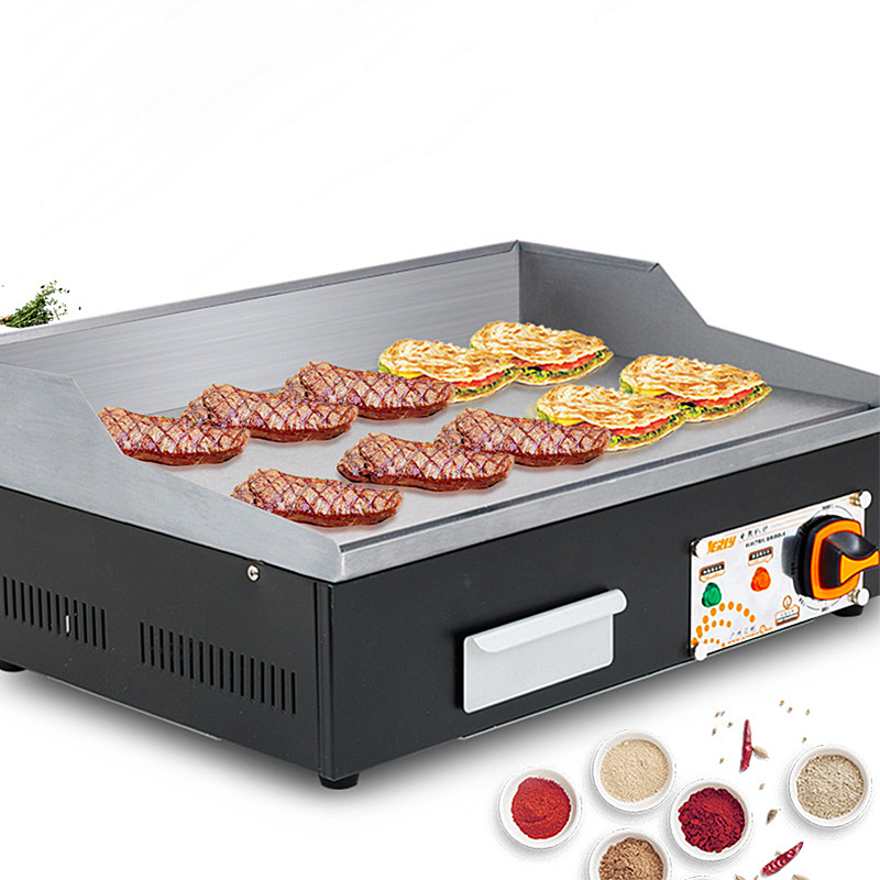Commercial Kitchen Grill - Elektryczny grill teppanyaki ze stali nierdzewnej,