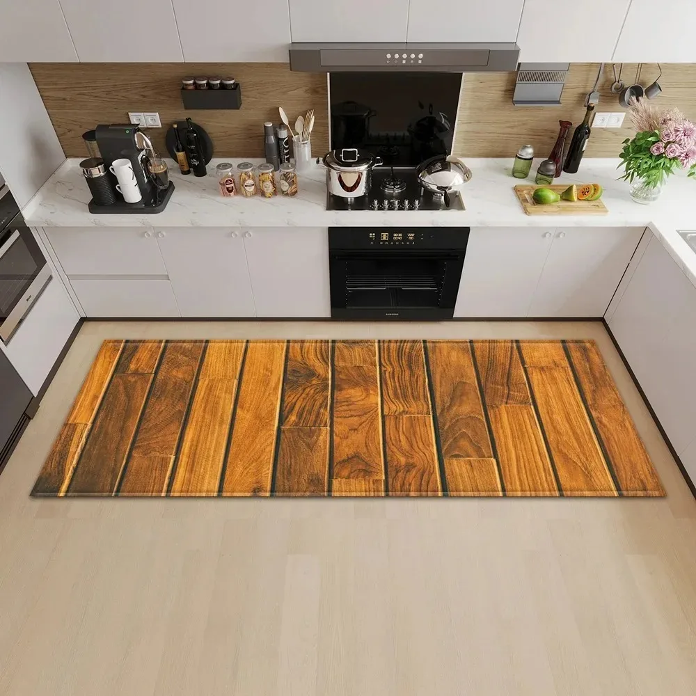 Commercial Kitchen Mats Anti Fatigue - Klasyczna mata podłogowa z nadrukiem imitującym